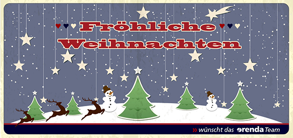 Ein frohes und besinnliches Weihnachtsfest wünscht das orenda Team