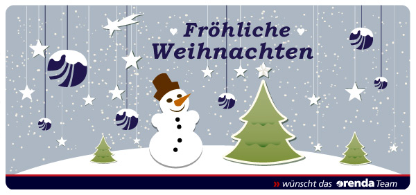 Fröhliche Weihnachten wünscht das orenda Team