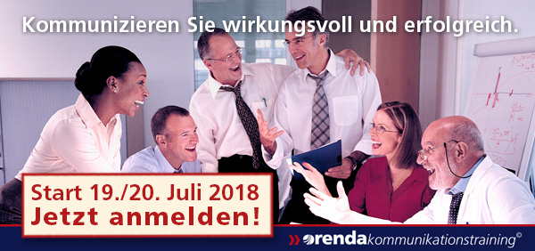 Wie Sie Menschen motivieren, überzeugen und begeistern. In 12 Kursen zum absoluten Kommunikationsprofi auf allen Ebenen. Jetzt anmelden zum orenda Kommunikationstraining