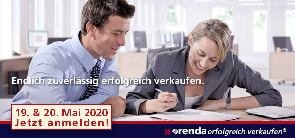 Verkaufstraining Seminar erfolgreich verkaufen 2020 am 19. und 20. Mai 2020 - Melden Sie sich jetzt an!